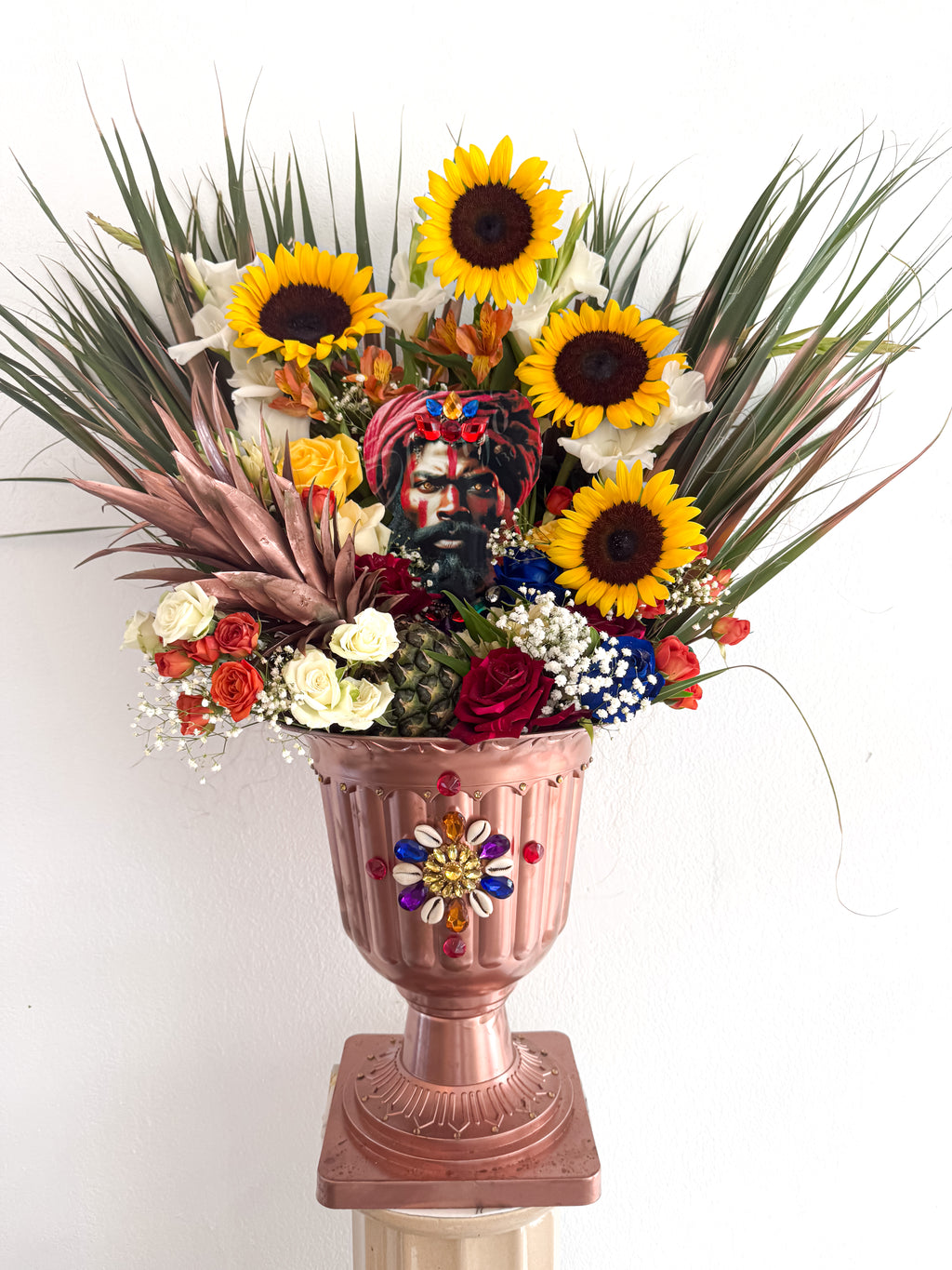 Large arrangement with custom Orisha attributes